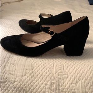 Louise et Cie Mary Jane block chunky heal suede